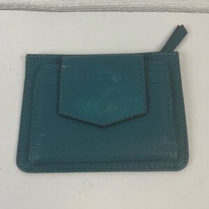 Lodis Teal Leather Card Holder